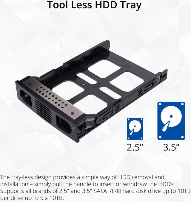 Alt view image 2 of 11 - Syba SY-ENC50119 8 Bay 2.5" and 3.5" SATA Hard Drive External USB 3.0 Hard Drive Enclosure