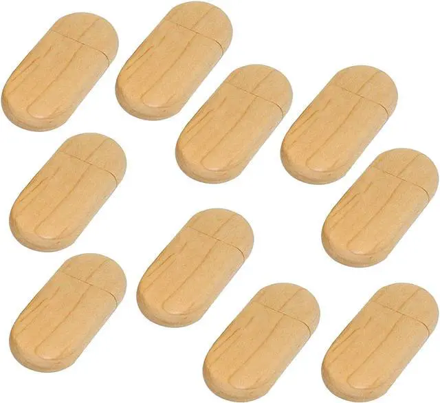 Alt view image 3 of 3 - 10PCS 16GB Wooden USB Memory Sticks with 10 Wooden Boxes Gift USB Sticks in Bulk