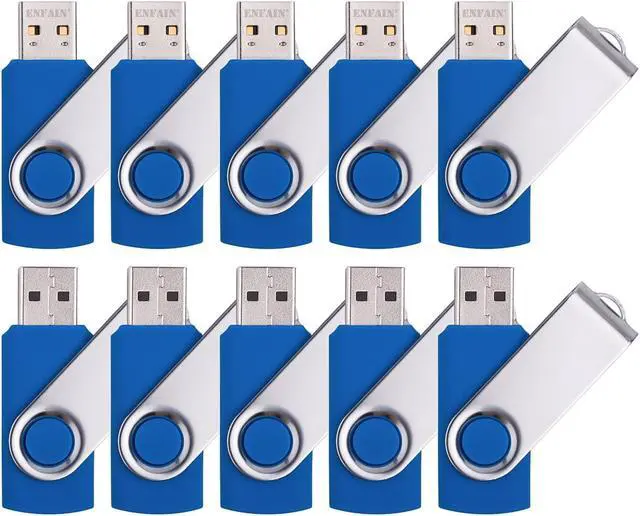 Main image of 10Pcs USB 2.0 Flash Drive Memory Stick Fold Storage New Design Easy to Carry (8G, blue)