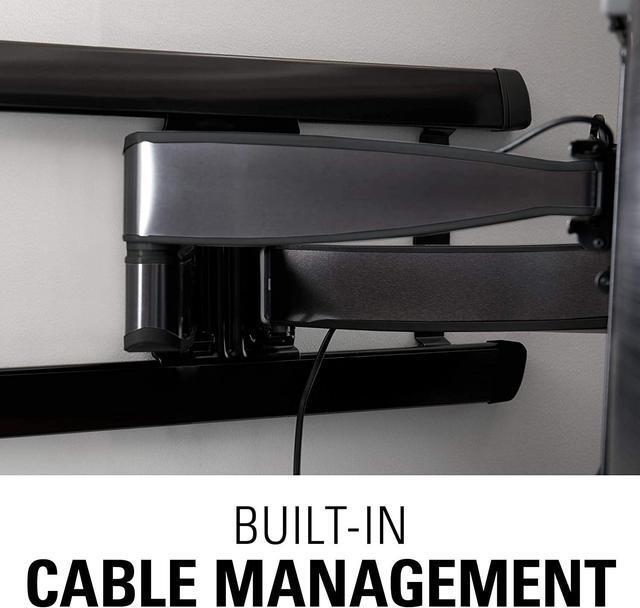 Alt view image 6 of 7 - SANUS Full Motion TV Wall Mount for 42 to 90 TVs up to 125lbs  Extend, Swivel, Tilting TV Mount - Easy 3 Step DIY Install w/ Included Hardware - Black Finish