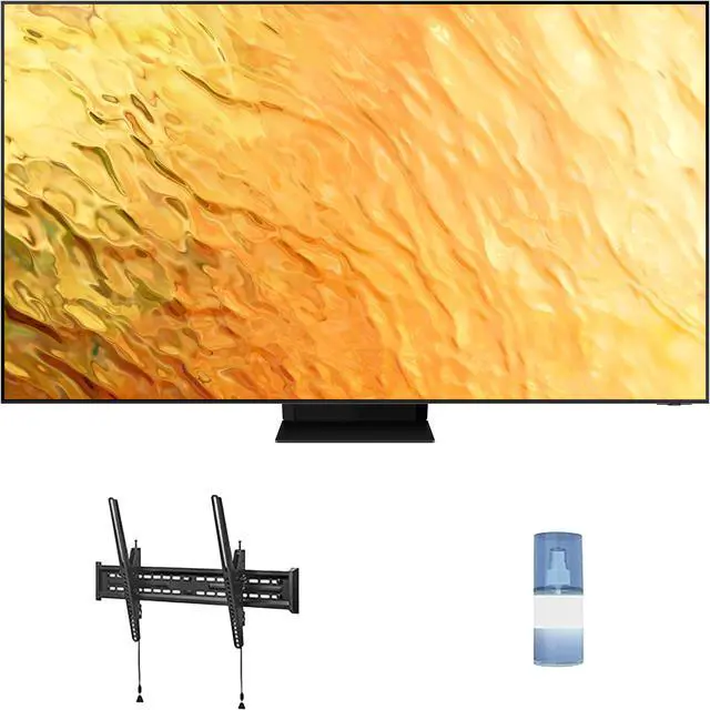 Main image of Samsung QN65QN800BFXZA 65" 8K QLED Quantum Mini LED HDR Smart TV with a Walts TV Large/Extra Large Tilt Mount 43"-90" Compatible TV's and HDTV Screen Cleaner Kit (2022)