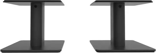 Alt view image 5 of 7 - Kanto YU4MB 140W Bookshelf Speakers with Bluetooth - Matte Black (Pair) with Kanto SP6HD 6" Fixed-Height Desktop Stands for Bookshelf Speakers - Black (Pair) (2022)