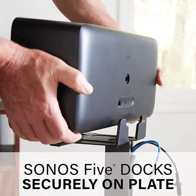 Alt view image 3 of 7 - Sanus WSS52-B2 Adjustable Speaker Stand for SONOS Five - Black (2021)