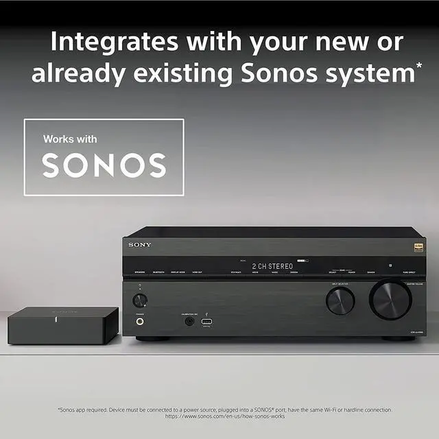 Alt view image 6 of 9 - Sony STR-AN1000 7.2 Channel A/V 8K Receiver with Dolby Atmos and DTS:X (2023)