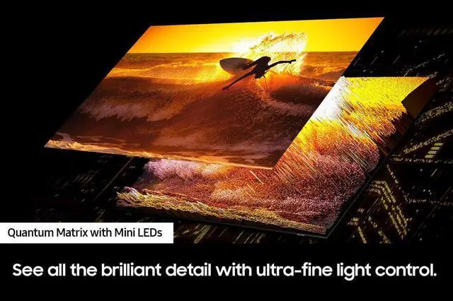 Alt view image 4 of 7 - Samsung QN50QN90CAFXZA 50" Neo QLED Smart TV with 4K Upscaling with a Walts FIXED-MOUNT-43-90 TV Mount for 43"-90" Compatible TVs and Walts HDTV Screen Cleaner Kit (2023)