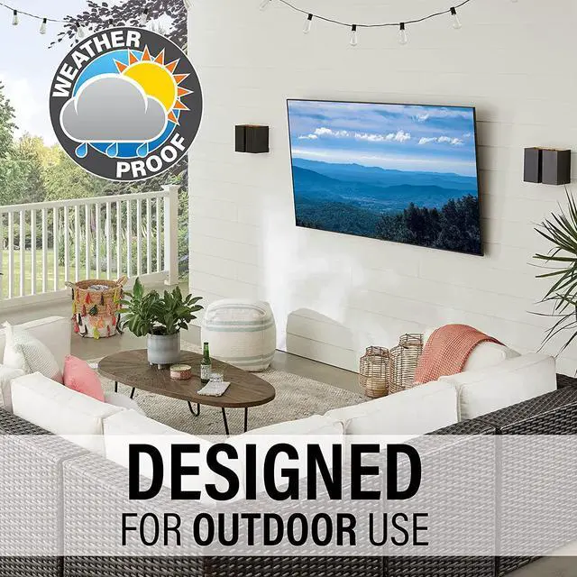Alt view image 2 of 8 - Sanus VODLT1-B2 Outdoor Weatherproof Tilt Wall Mount for 37"-95" TVs (2023)