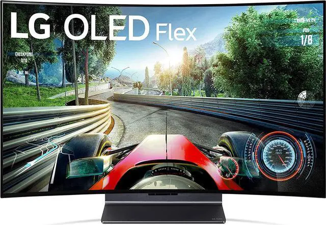 Alt view image 2 of 6 - LG 42LX3QPUA 42" OLED Flex Bendable 4K G-SYNC Compatible Smart TV (2022)