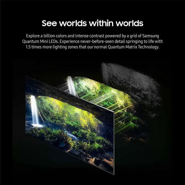Alt view image 4 of 7 - Samsung QN75QN800CFXZA 75 Inch Neo QLED 8K Smart TV with Dolby Atmos with an Austere 7S-8KHD2-2.5M VII Series 2.5m Premium Braided 8K HDMI Cable (2023)