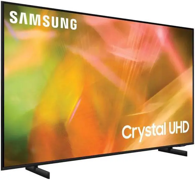 Alt view image 2 of 7 - Samsung UN43AU8000 43" UHD 8 Series 4K LED Smart TV with a Walts FIXED-MOUNT-43-90 TV Mount for 43"-90" Compatible TV's and Walts HDTV Screen Cleaner Kit (2021)