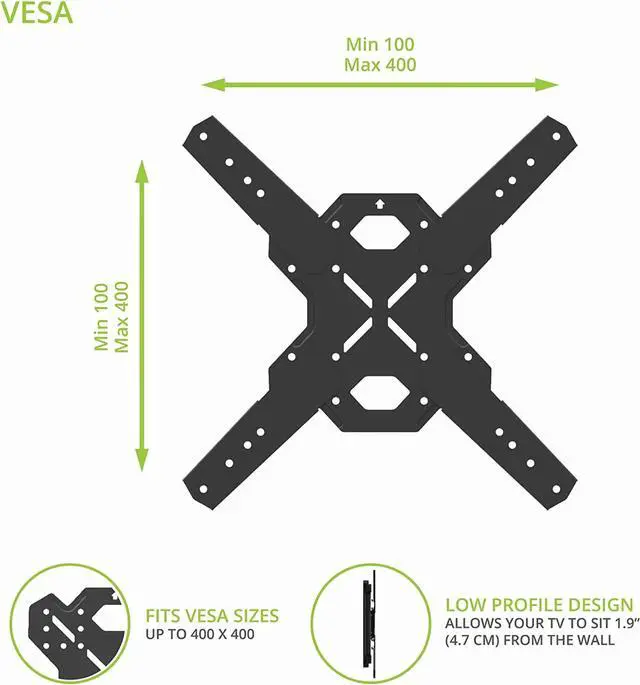 Alt view image 2 of 7 - Kanto PS400SG Full Motion Outdoor TV Mount for 30"-70" TVs - Black (2023)