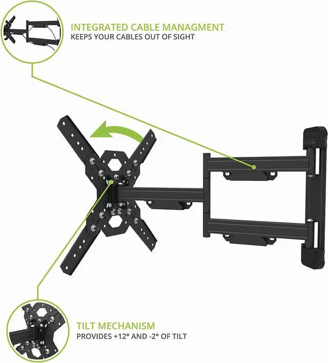 Alt view image 3 of 7 - Kanto PS400SG Full Motion Outdoor TV Mount for 30"-70" TVs - Black (2023)
