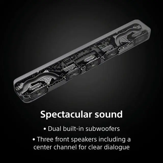Alt view image 6 of 16 - Sony HT-S2000 3.1ch 250W Surround Sound Soundbar with Dolby Atmos (2023)