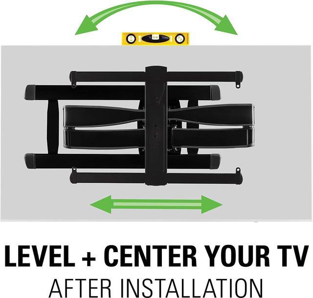 Alt view image 4 of 7 - SANUS Full Motion TV Wall Mount for 42 to 90 TVs up to 125lbs  Extend, Swivel, Tilting TV Mount - Easy 3 Step DIY Install w/ Included Hardware - Black Finish