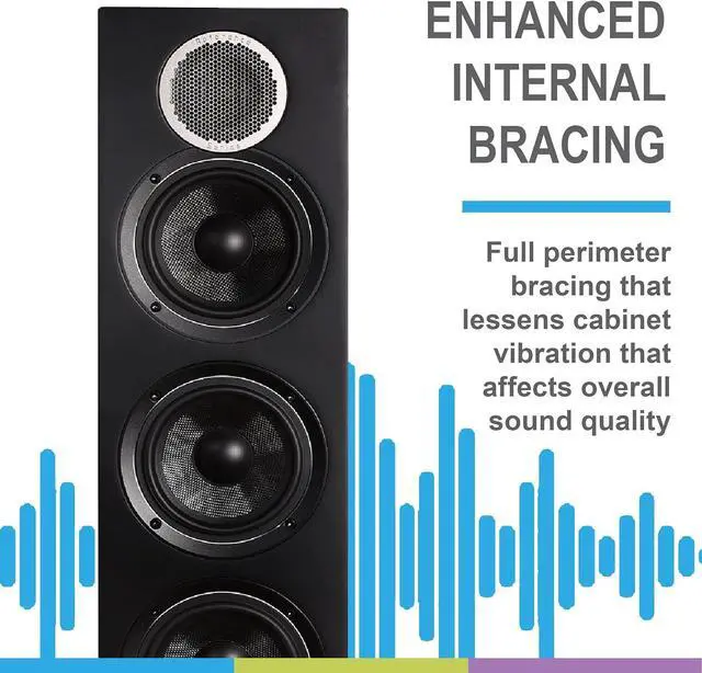 Alt view image 6 of 7 - ELAC DFR52-BK Debut Reference Floorstanding Speaker Pair - Black/Walnut (2019)