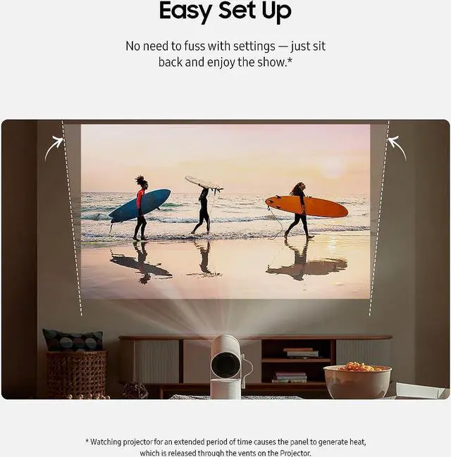 Alt view image 7 of 7 - Samsung QN75Q80DDFXZA 75 Inch QLED 4K Smart TV with Direct Full Array and a Samsung SP-LFF3CLAXXZA 30-100 Inch The Freestyle Gen2 Smart Projector (2025)
