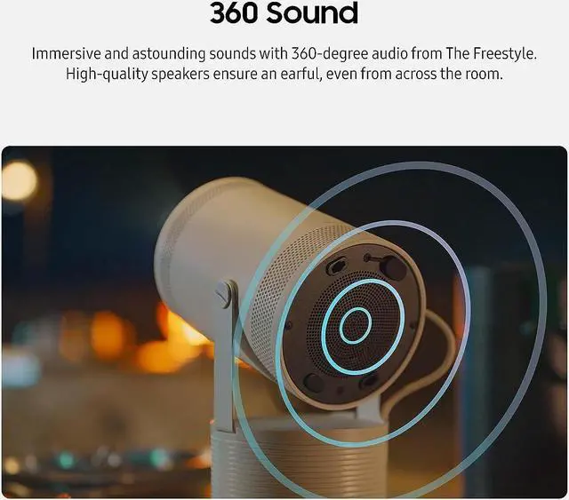 Alt view image 7 of 20 - Samsung SP-LFF3CLAXXZA 30"-100" The Freestyle Gen2 Smart Projector with Gaming Hub (2023)