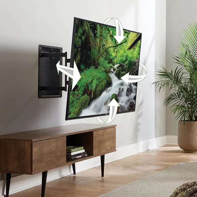 Alt view image 5 of 7 - Sanus VIWLF128-B2 Full Motion In-Wall Mount for 42"-85" TVs (Black)