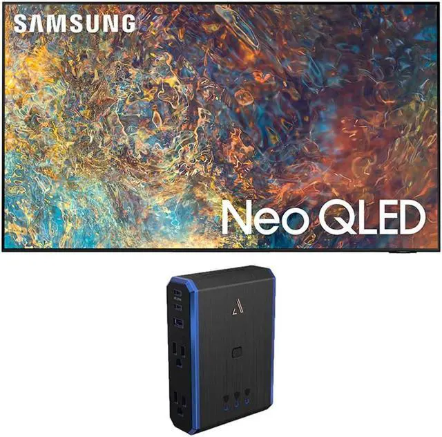 Main image of Samsung QN98QN90AA 98 Inch Neo QLED QN90 Series 4K Smart TV with an Austere V Series 4-Outlet Power with Omniport USB (2021)