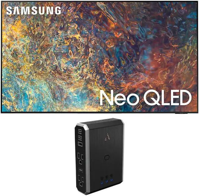 Main image of Samsung QN98QN90AA 98 Inch Neo QLED QN90 Series 4K Smart TV with an Austere VII Series 4-Outlet Power with Omniport USB (2021)