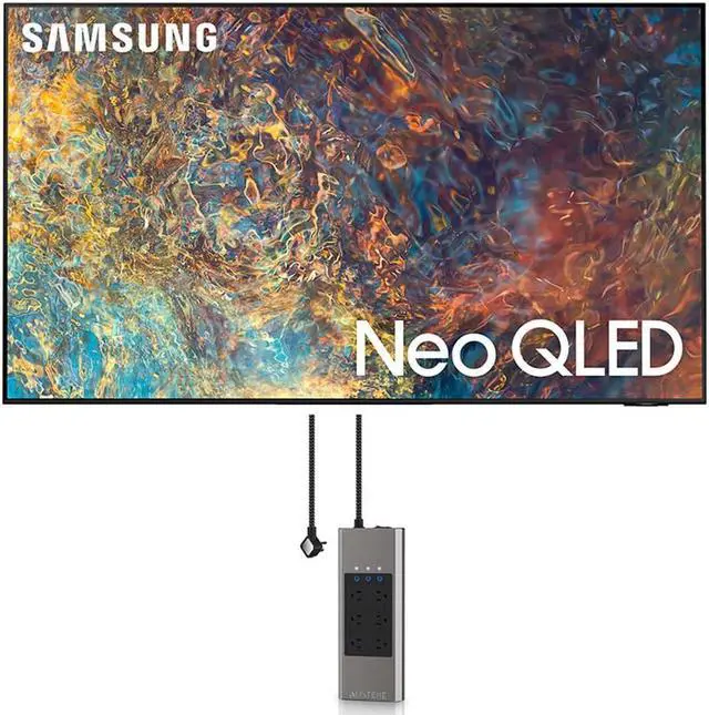Main image of Samsung QN98QN90AA 98 Inch Neo QLED QN90 Series 4K Smart TV with an Austere VII Series 6 Outlet Power w/Omniport USB (2021)