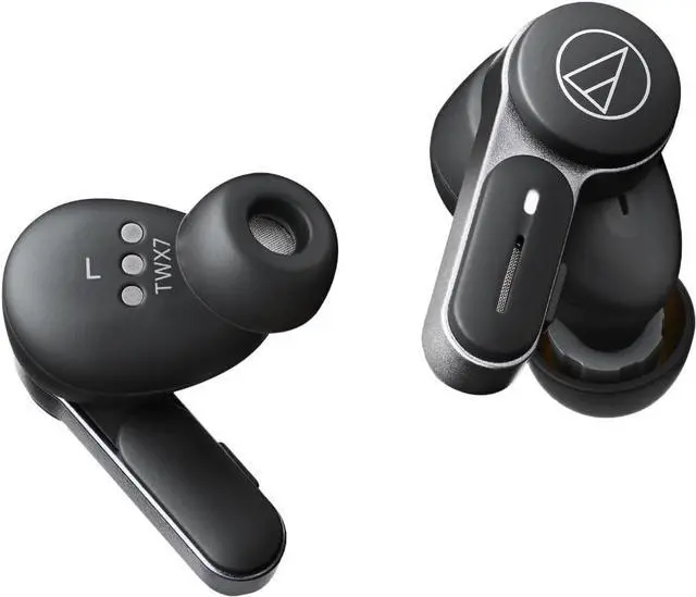 Alt view image 2 of 8 - Audio Technica ATH-TWX7 Wireless Earbuds - Black