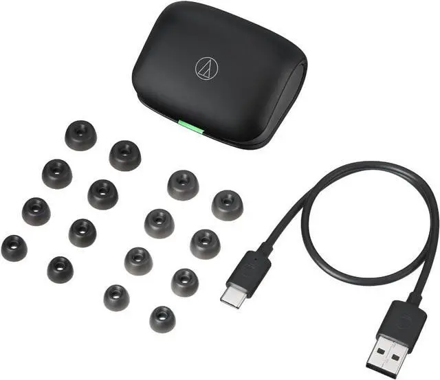 Alt view image 3 of 8 - Audio Technica ATH-TWX7 Wireless Earbuds - Black