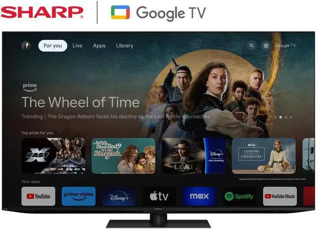Main image of SHARP 4T-C65FV1U 65" AQUOS XLED 4K Ultra HD Mini LED Google TV (2024)