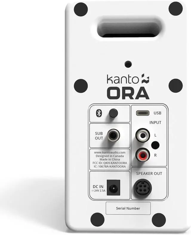 Alt view image 3 of 7 - Kanto ORAMW Powered Reference Bluetooth Desktop Speakers - White Pair with 3 Year Amber Protection Plan (2024)