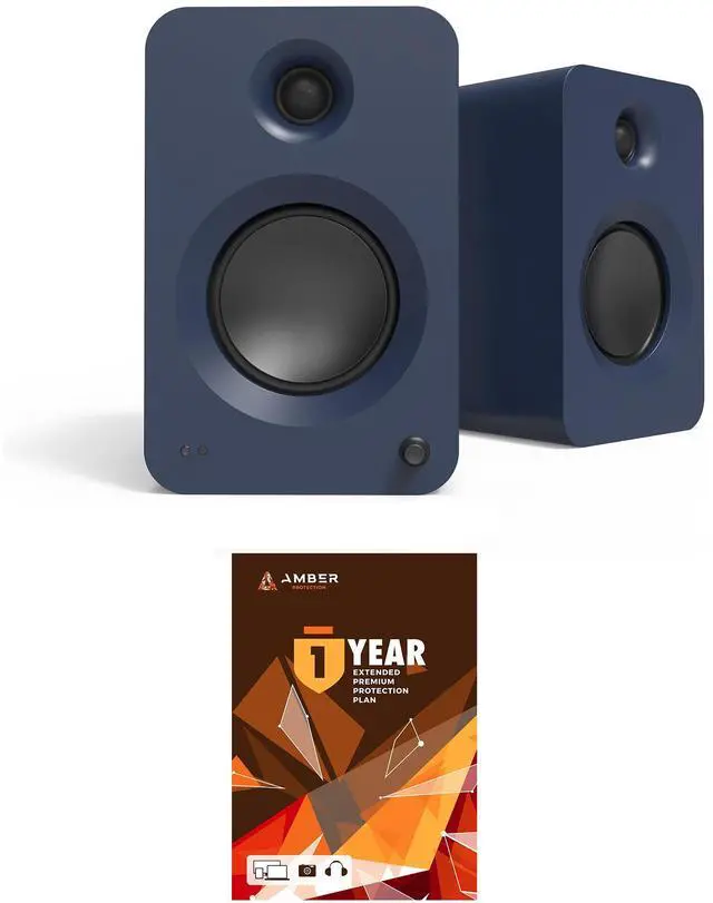 Main image of Kanto REN BLUE Bluetooth Powered Bookshelf Speakers - Matte Blue Pair with 1 Year Amber Protection Extension Plan (2024)