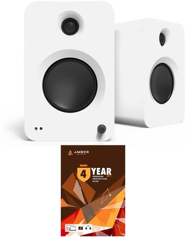 Main image of Kanto REN MW Bluetooth Powered Bookshelf Speakers - Matte White Pair with 4 Year Amber Protection Plan (2024)