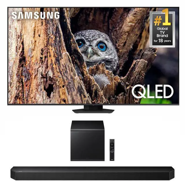 Main image of Samsung QN75Q80DDFXZA 75 Inch QLED 4K Smart TV with Direct Full Array with a Samsung HW-Q800F Q Series Soundbar 5.1.2 Ch Subwoofer (2025)