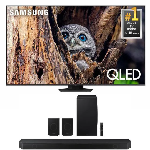 Main image of Samsung QN75Q80DDFXZA 75 Inch QLED 4K Smart TV with Direct Full Array with a Samsung HW-Q990D 11.1.4ch Soundbar with True Dolby Atmos Sound (2025)