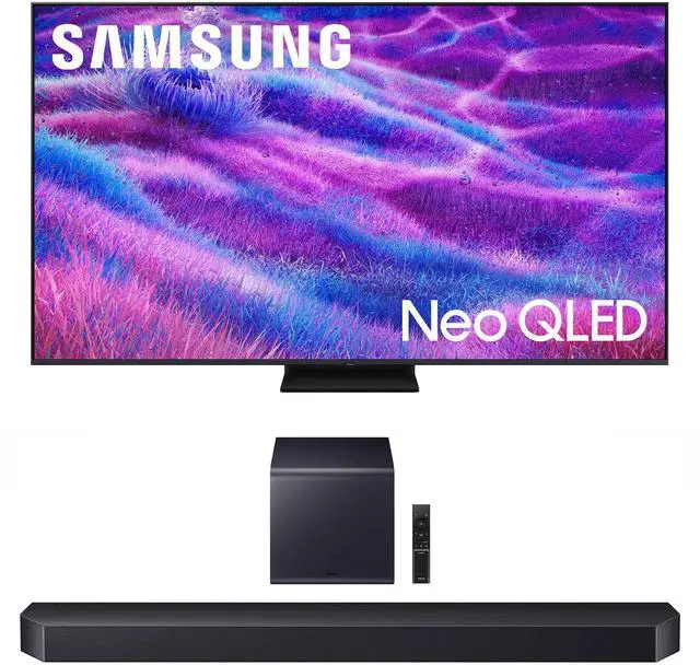Main image of Samsung QN55QN80FAFXZA 55 Inch Neo QLED QN80F Series Supreme UHD 4K TV with a Samsung HW-Q900F Q Series Soundbar 7.1.2 Ch Subwoofer (2025)