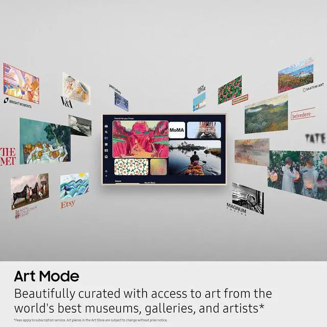 Alt view image 4 of 7 - Samsung QN43LS03FAFXZA 43 Inch The Frame QLED 4K Art Mode Vision AI Smart TV with a Samsung HW-S700D 3.1Ch Ultra-Slim Soundbar and Subwoofer (2025)