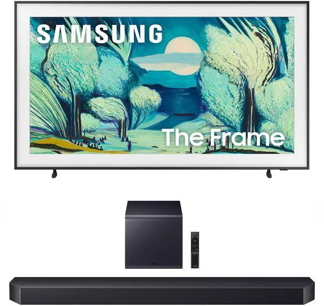 Main image of Samsung QN65LS03FAFXZA 65 Inch The Frame QLED 4K Art Mode Vision AI Smart TV with a Samsung HW-Q900F Q Series Soundbar 7.1.2 Ch Subwoofer (2025)