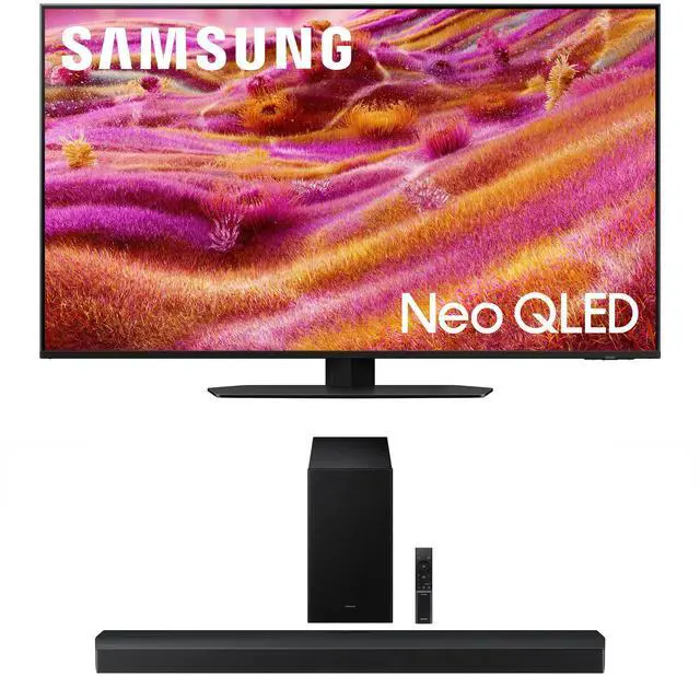 Main image of Samsung QN43QN90FAFXZA 43 Inch Neo QLED 4K QN90F Vision AI Smart TV with a Samsung HW-B750F B Series Soundbar 5.1 Ch and Subwoofer (2025)