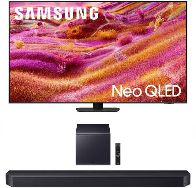 Main image of Samsung QN65QN90FAFXZA 65 Inch Neo QLED 4K QN90F Vision AI Smart TV with a Samsung HW-Q900F Q Series Soundbar 7.1.2 Ch Subwoofer (2025)