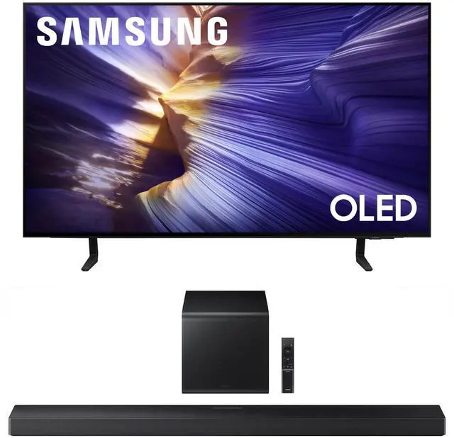 Main image of Samsung QN42S90FAEXZA 42 Inch 4K OLED Smart TV with a Samsung HW-QS700F 3.1.2 Ch Dolby Atmos Soundbar and Subwoofer (2025)