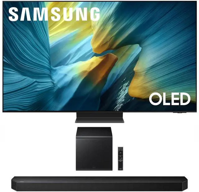 Main image of Samsung QN55S95FAFXZA 55 Inch OLED HDR Pro 4K Smart TV with a Samsung HW-Q800F Q Series Soundbar 5.1.2 Ch Subwoofer (2025)