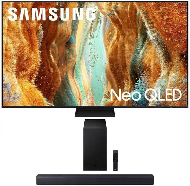 Main image of Samsung QN55QN70FAFXZA 55 Inch Neo QLED 4K Smart TV with a Samsung HW-B550F B-Series Soundbar 2.1 Ch and Subwoofer (2025)