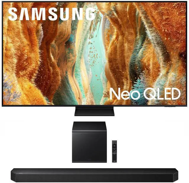 Main image of Samsung QN85QN70FAFXZA 85 Inch Neo QLED 4K Smart TV with a Samsung HW-Q800F Q Series Soundbar 5.1.2 Ch Subwoofer (2025)