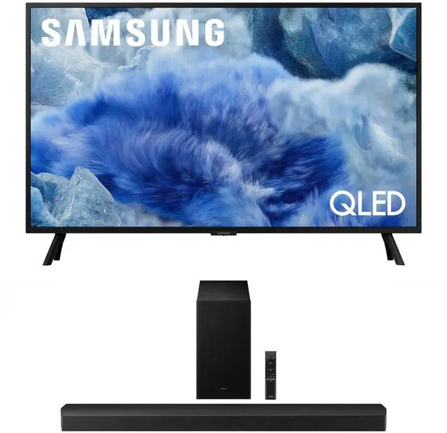 Main image of Samsung QN32Q8FAAFXZA 32 Inch Class QLED Q8F 4K Vision AI Smart TV with a Samsung HW-B750F B Series Soundbar 5.1 Ch and Subwoofer (2025)