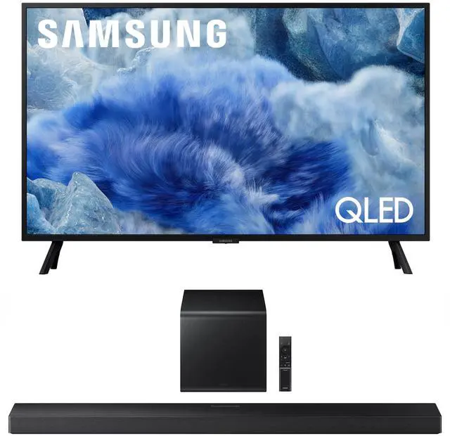 Main image of Samsung QN32Q8FAAFXZA 32 Inch Class QLED Q8F 4K Vision AI Smart TV with a Samsung HW-QS700F 3.1.2 Ch Dolby Atmos Soundbar and Subwoofer (2025)