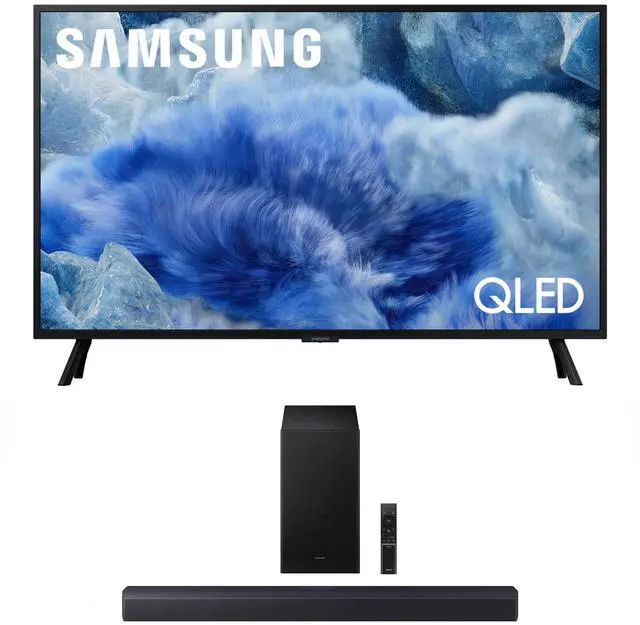 Main image of Samsung QN32Q8FAAFXZA 32 Inch Class QLED Q8F 4K Vision AI Smart TV with a Samsung HW-B550F B-Series Soundbar 2.1 Ch and Subwoofer (2025)