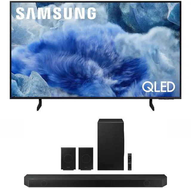 Main image of Samsung QN50Q8FAAFXZA 50 Inch Class QLED Q8F 4K Vision AI Smart TV with a Samsung HW-Q990D 11.1.4ch Soundbar with True Dolby Atmos Sound (2025)