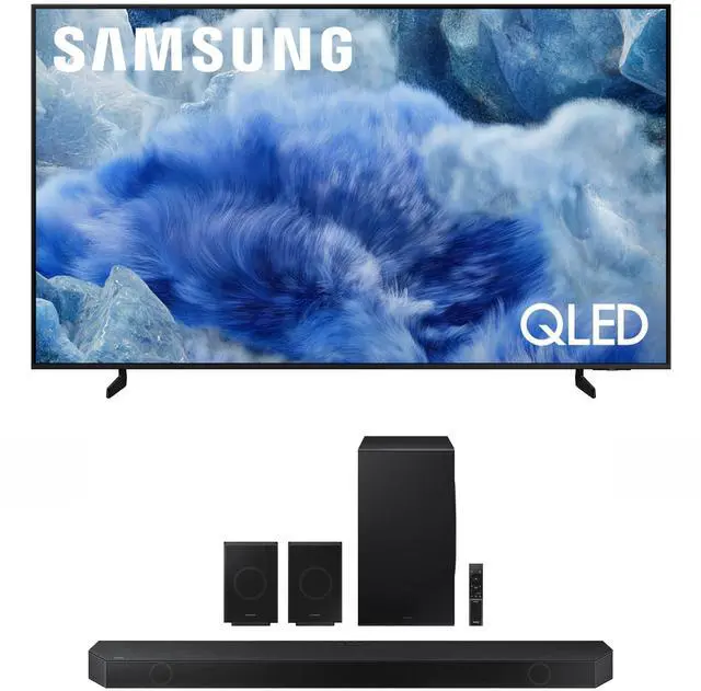 Main image of Samsung QN75Q8FAAFXZA 75 Inch Class QLED Q8F 4K Vision AI Smart TV with a Samsung HW-Q990D 11.1.4ch Soundbar with True Dolby Atmos Sound (2025)