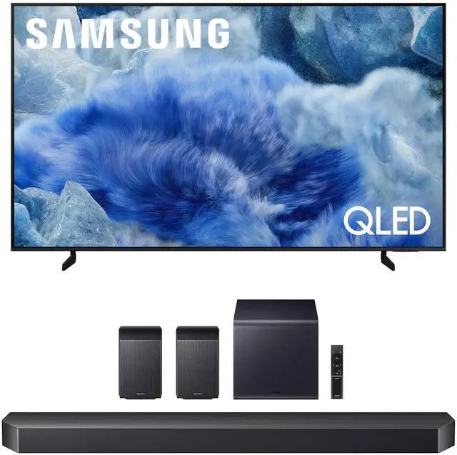 Main image of Samsung QN75Q8FAAFXZA 75 Inch Class QLED Q8F 4K Vision AI Smart TV with a Samsung HW-Q990F Q Series Soundbar 11.1.4 Ch Subwoofer with Rear Speakers (2025)