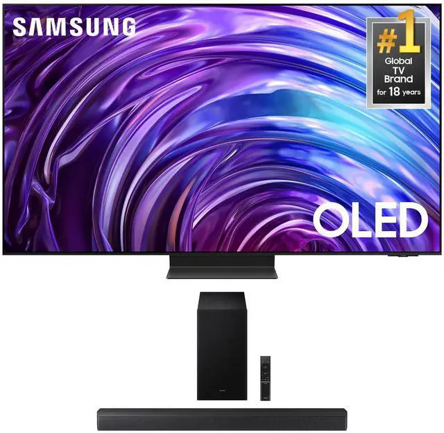 Main image of Samsung QN77S95DDFXZA 77 Inch OLED 4K Smart TV with a Samsung HW-B630F B-Series Soundbar 3.1 Ch and Subwoofer with Dolby Audio (2024)