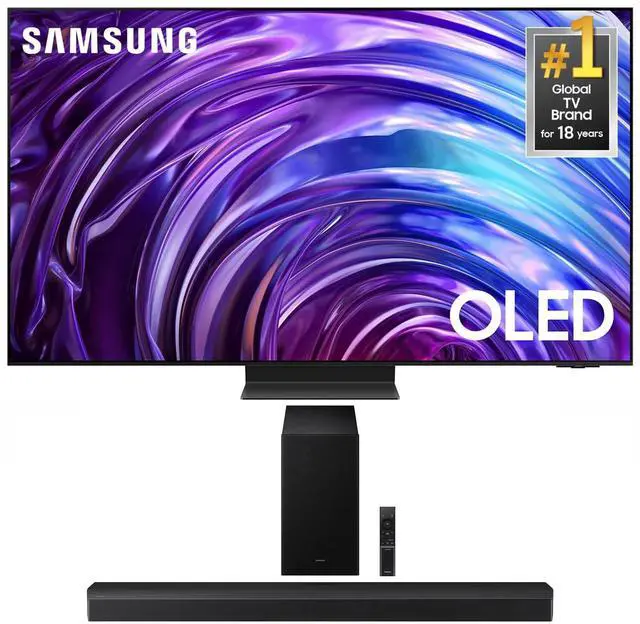 Main image of Samsung QN77S95DDFXZA 77 Inch OLED 4K Smart TV with a Samsung HW-B750F B Series Soundbar 5.1 Ch and Subwoofer (2024)