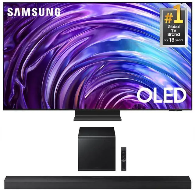 Main image of Samsung QN77S95DDFXZA 77 Inch OLED 4K Smart TV with a Samsung HW-QS700F 3.1.2 Ch Dolby Atmos Soundbar and Subwoofer (2024)